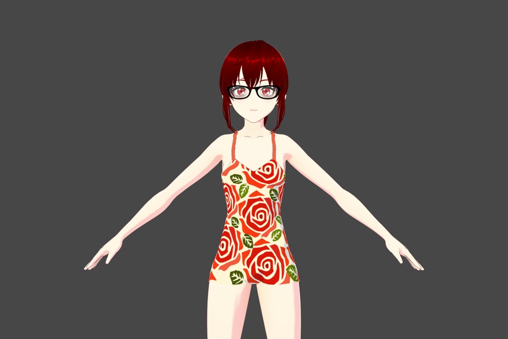 Red Rose Vroid Swimsuit