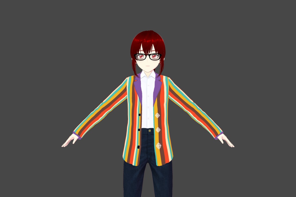 Fancy Striped Vroid Coat