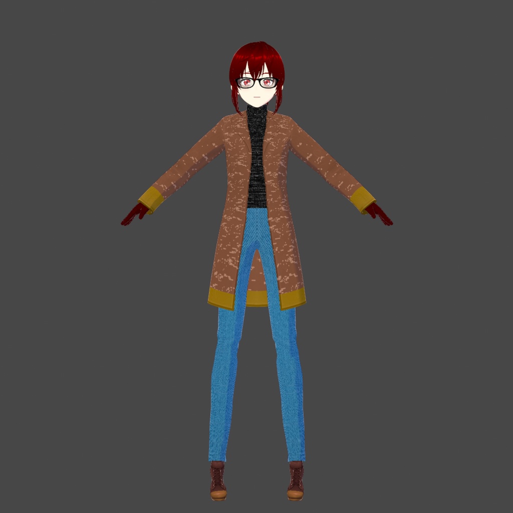Brown Casual Suit Vroid Outfit