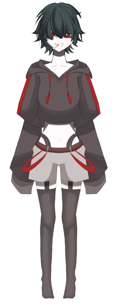 パーツ分け済みLive2Dモデル 曇天 Live2D用psd