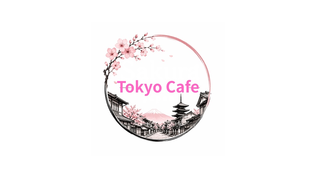 Japanese Sakura Logo Frame Vol.1