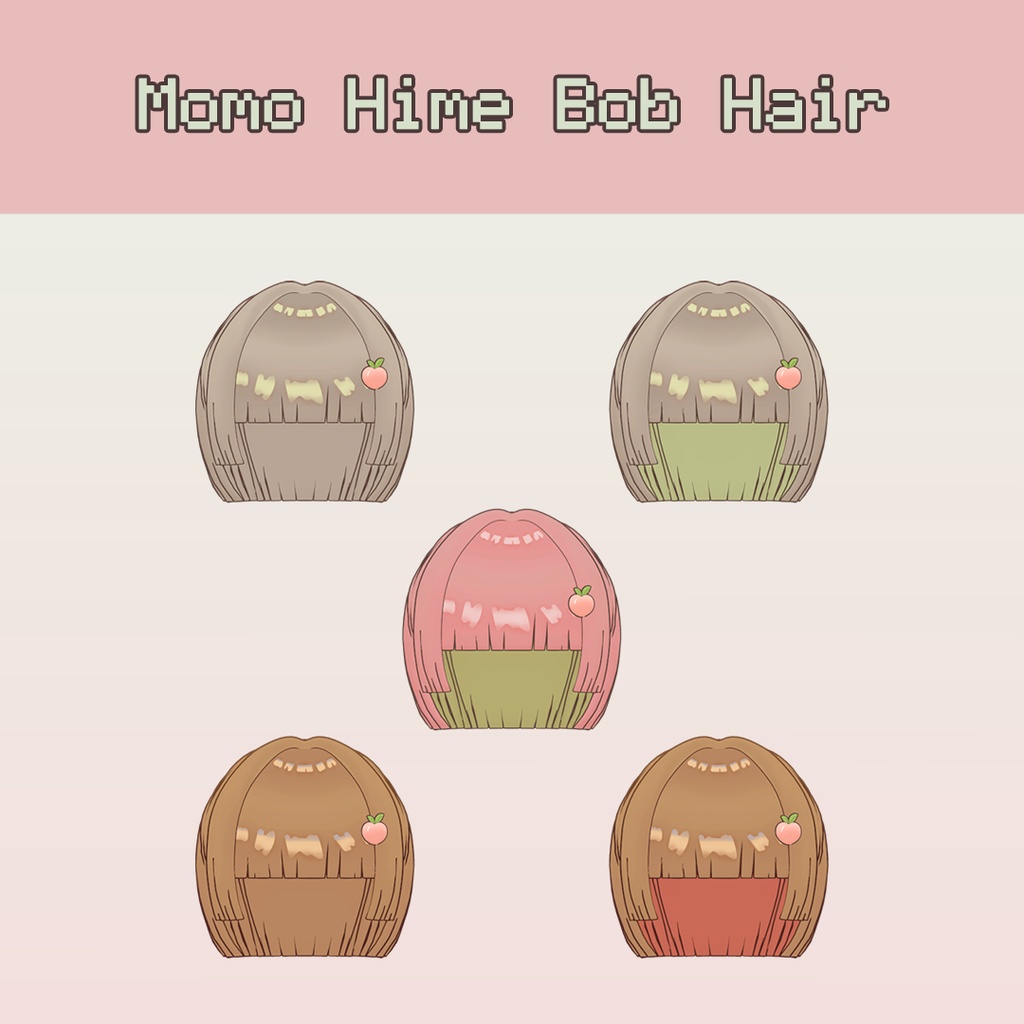 【まめふれんず対応】もも姫ボブヘア【MA対応】