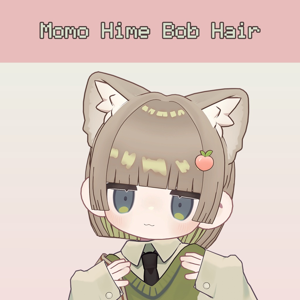 【まめふれんず対応】もも姫ボブヘア【MA対応】