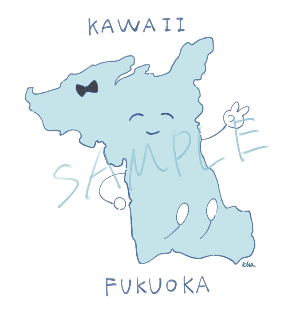 可愛い福岡Tシャツ-カラーver