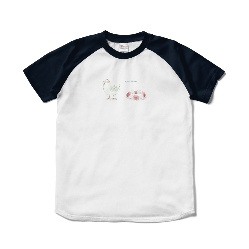 山へ行くピロョンTシャツ-ラグランver