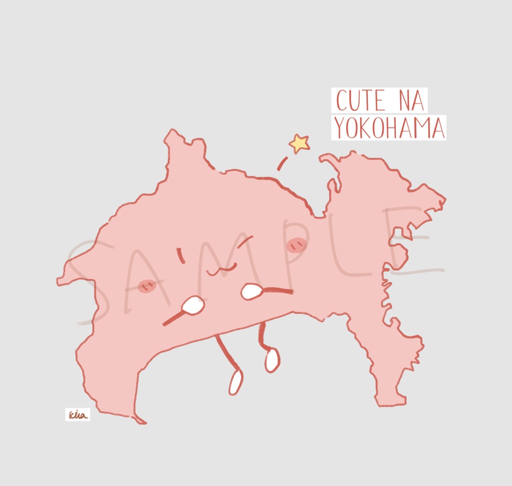 キュートな横浜Tシャツ