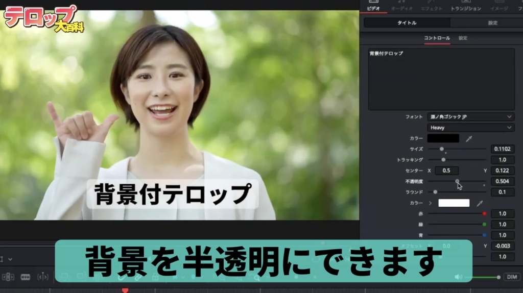 【DaVinci Resolve】無料サンプル付テレビ番組風テロップテンプレート247点 – 動画編集の効率アップに!