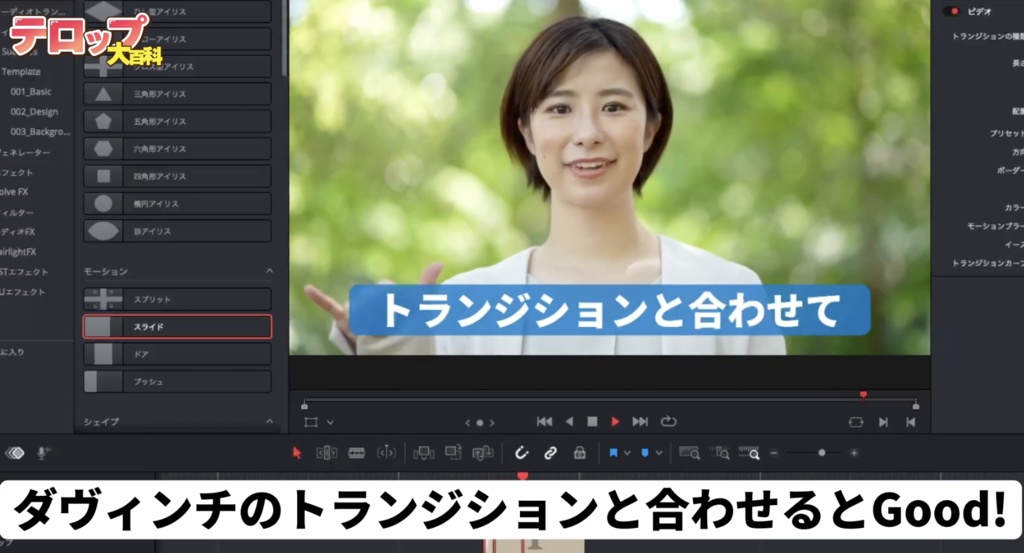 【DaVinci Resolve】無料サンプル付テレビ番組風テロップテンプレート247点 – 動画編集の効率アップに!