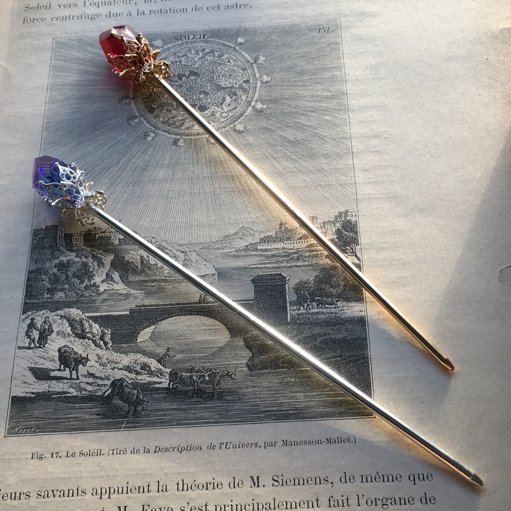 夜の魔術部 炎属性の鉱石 簪