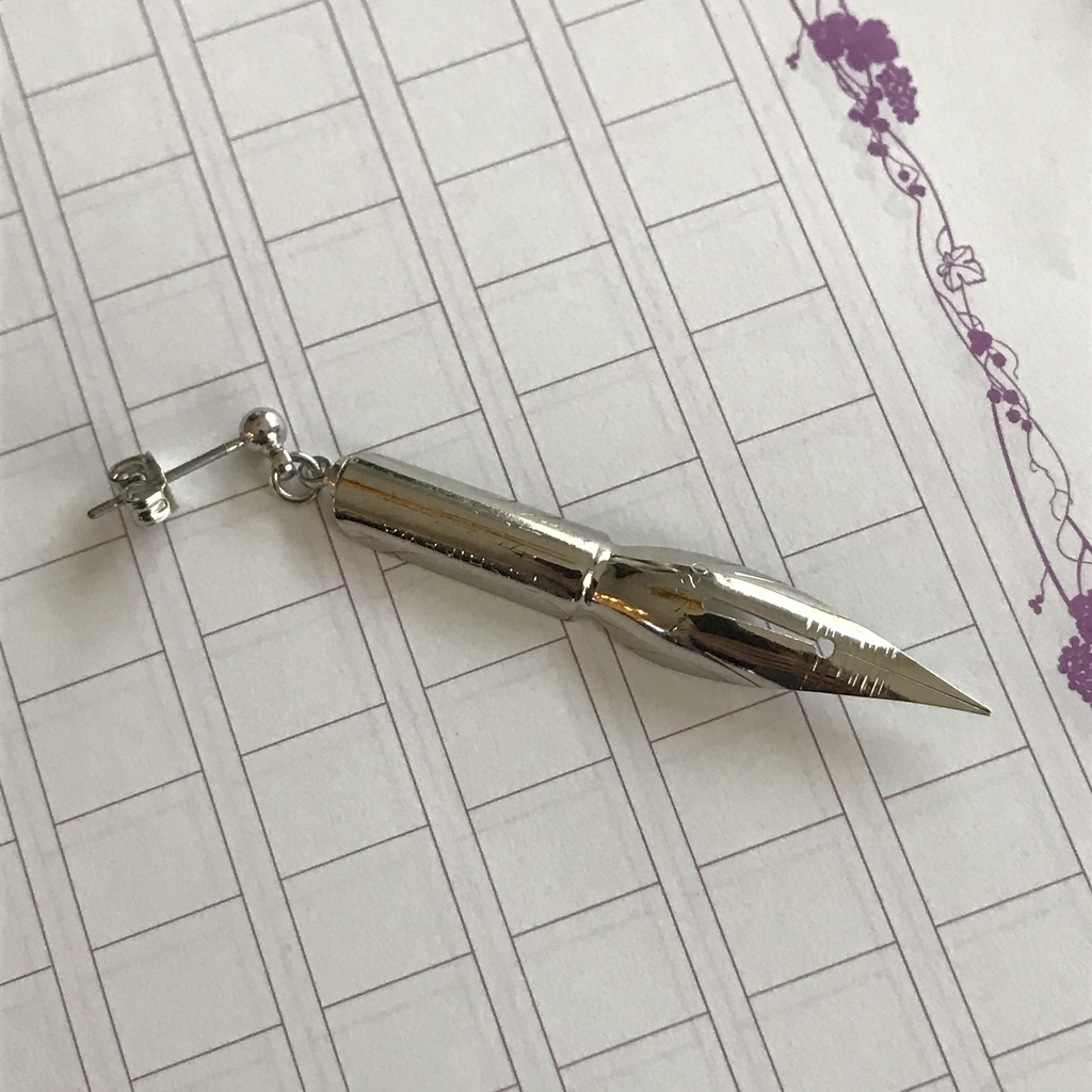 片耳価格❗️岸辺露伴 本物 ペン先 ピアス イヤリング
