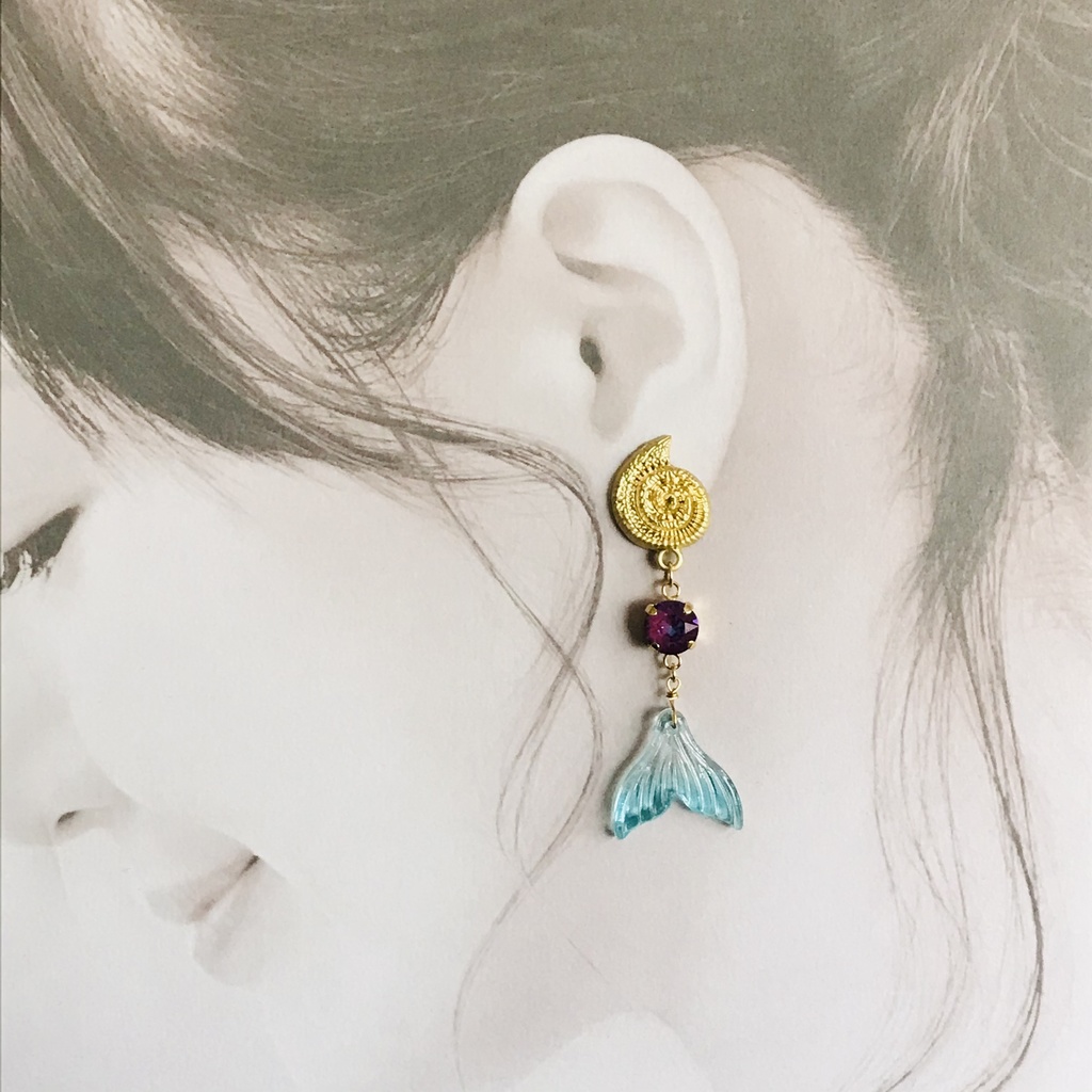 ツイステ リーチ兄弟 アズール 巻貝 ピアス イヤリング