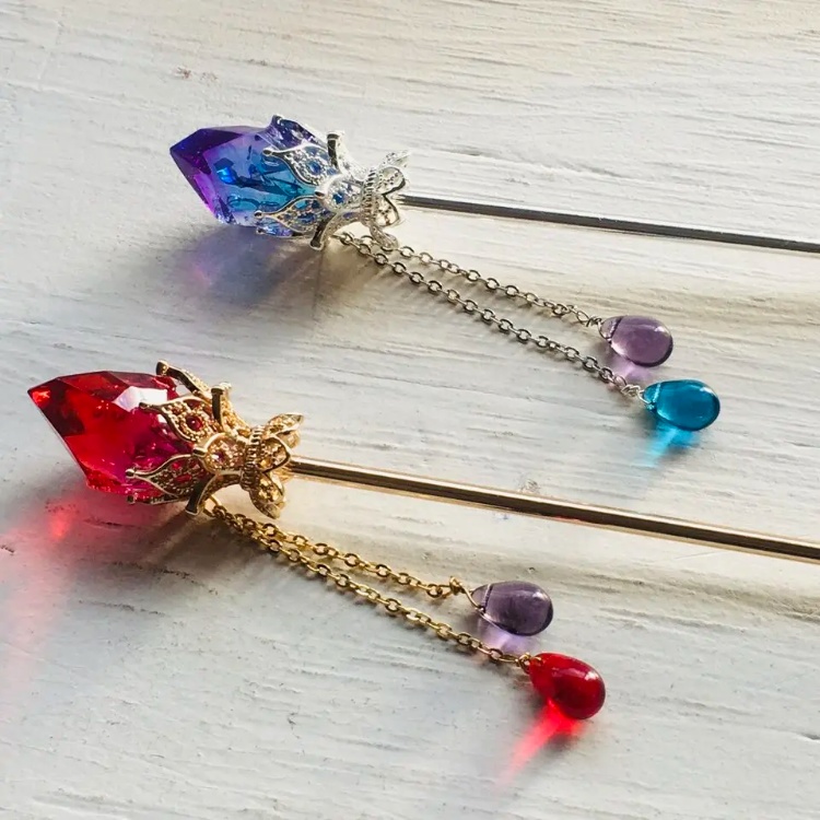 再販 夜の魔術部 冷気属性の鉱石 簪 しずくは選択