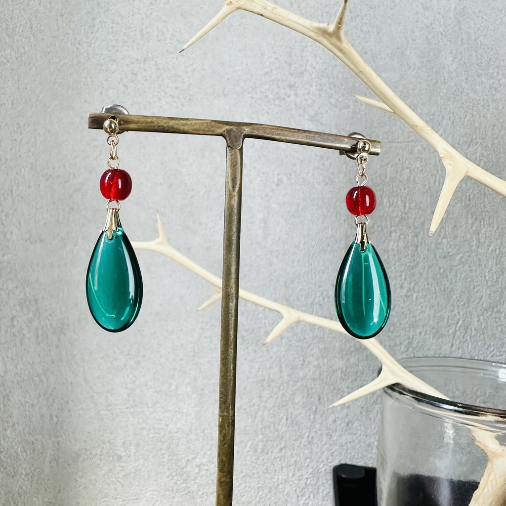 ハウルの動く城 ハウル コスプレ ガラス ドロップ ピアス イヤリング