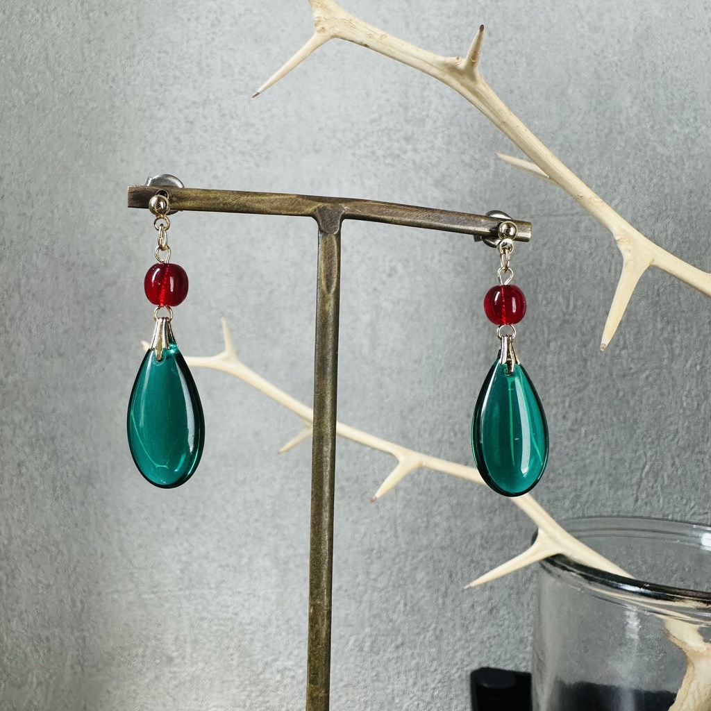 ハウルの動く城 ハウル コスプレ ガラス ドロップ ピアス イヤリング