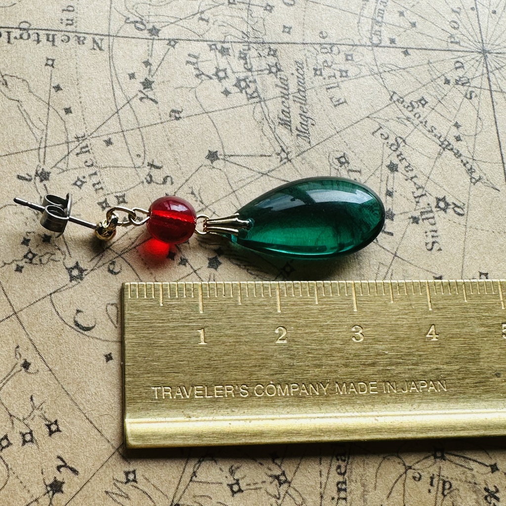 ハウルの動く城 ハウル コスプレ ガラス ドロップ ピアス イヤリング