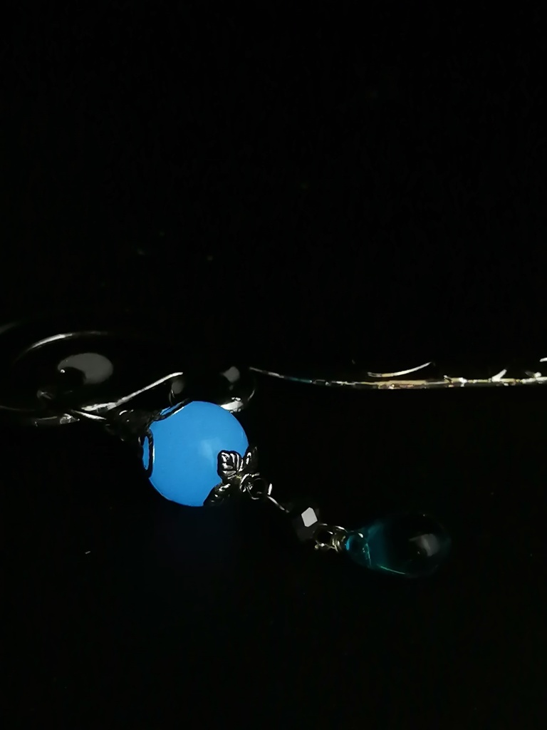 再販 手毬屋 ほんのり光る 夜光ガラス 銀 装飾かんざし