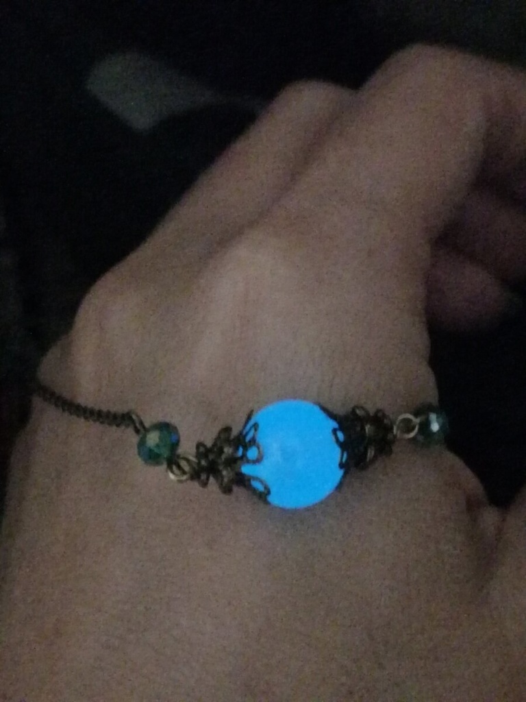 再販 夜の魔術部 幻想の夜光玉 ターコイズグリーン ブレスレット
