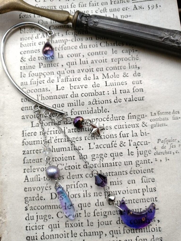 夜の魔術部 天体観測 紫月 銀星 イヤーフック ピアス イヤリング変更はオプションで