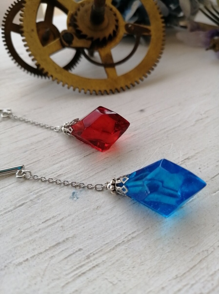 夜の魔術部 青色鉱石 赤色鉱石 イヤーフック