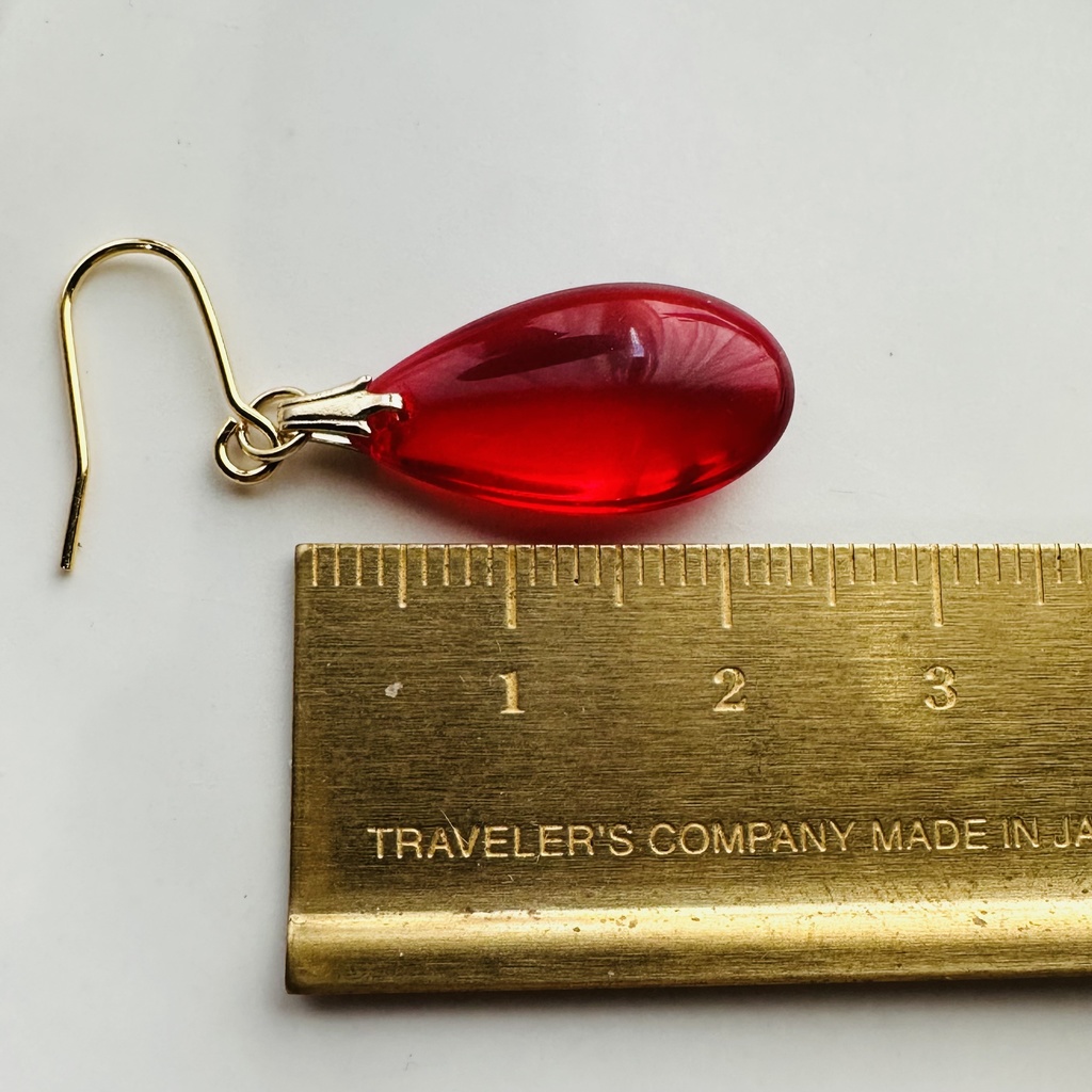 再再販 風の谷 ナウシカ ヴィンテージ レアパーツ 大粒 ガラス ピアス イヤリング