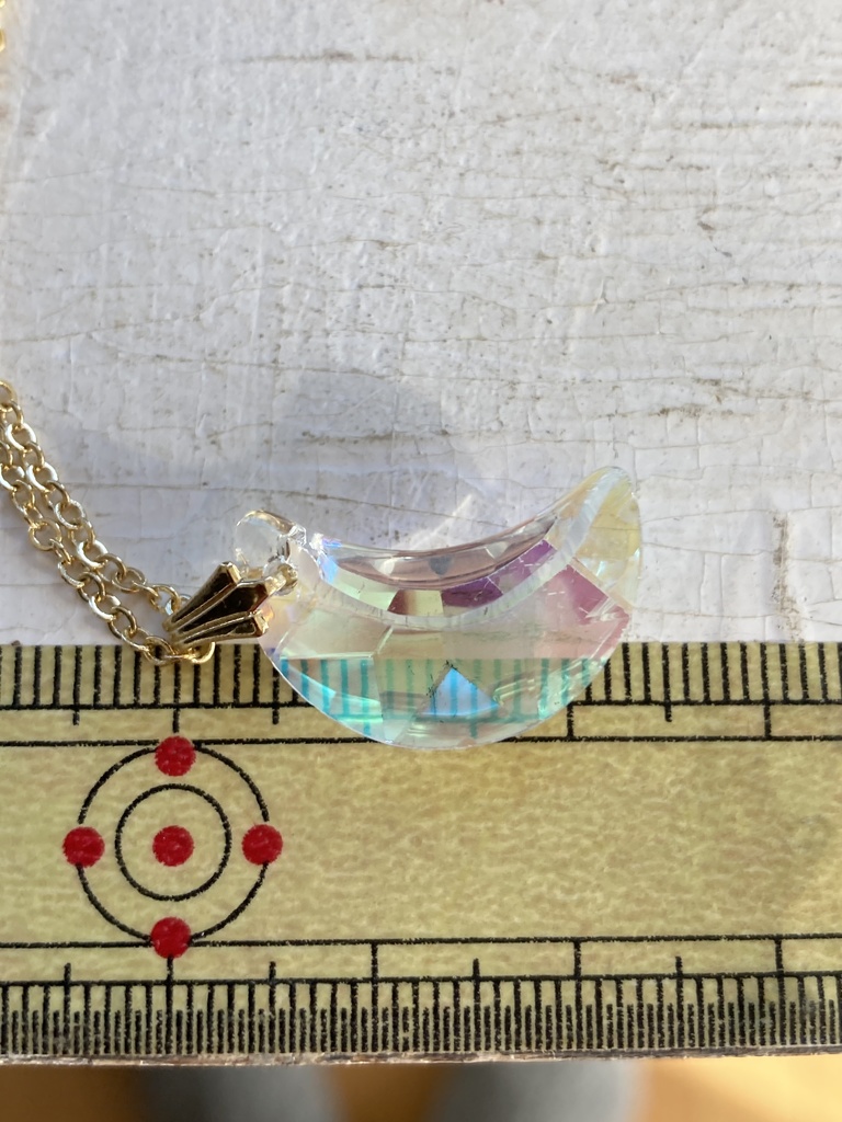 イロアソビ オーロラムーンのガラス ネックレス