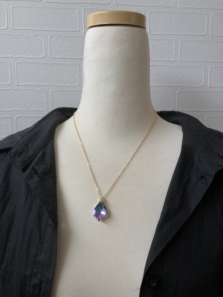 夜の魔術部 マルチカラー デザインカットガラス ネックレス 3色からお選びください