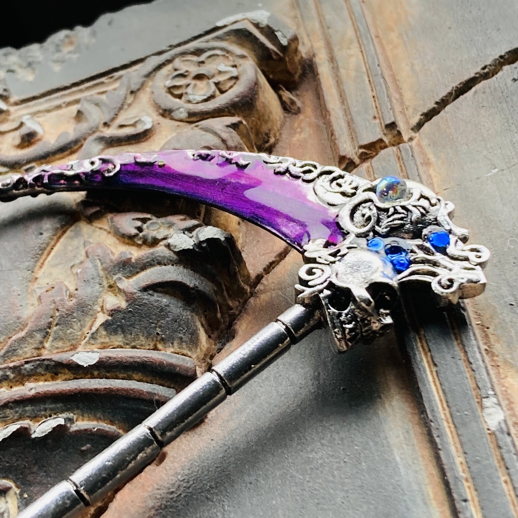 再再再販 夜の魔術部 死神の鎌 再販 幻想カラー 冥府の夜 かんざし