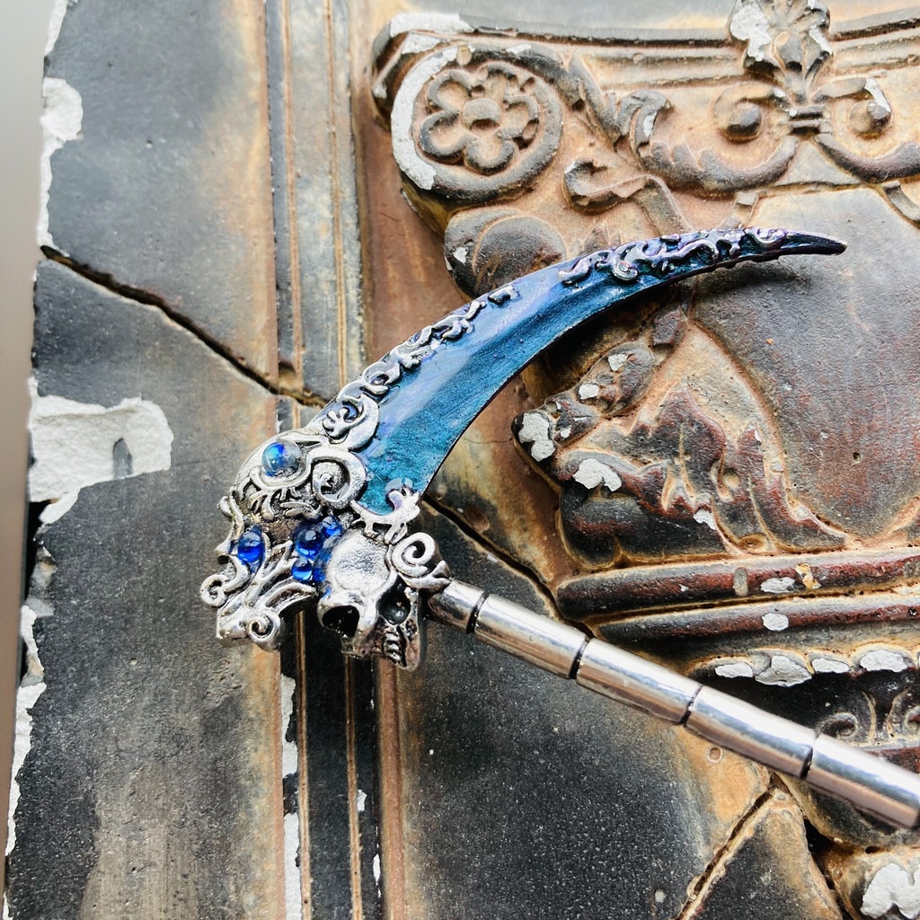 再再再販 夜の魔術部 死神の鎌 再販 幻想カラー 冥府の夜 かんざし