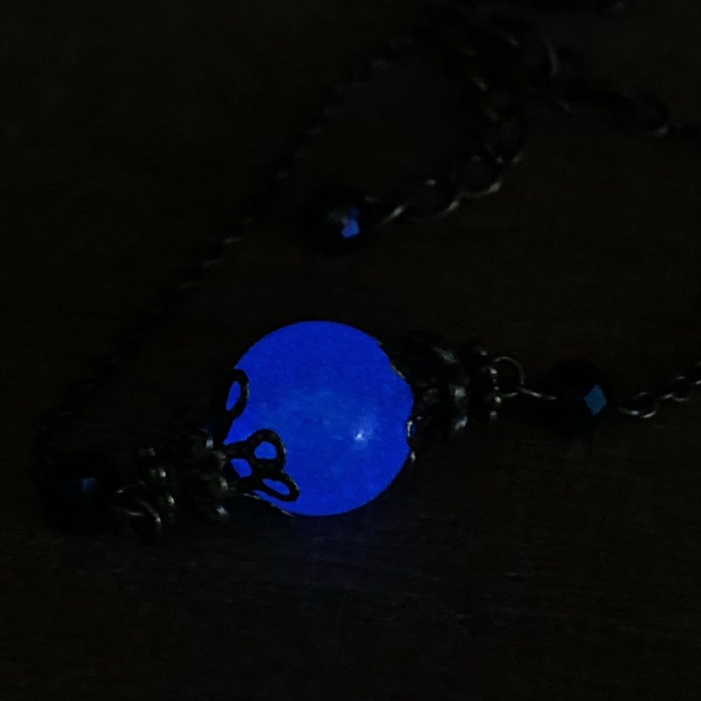 夜の魔術部 幻想の夜光玉 海のブルー ブレスレット