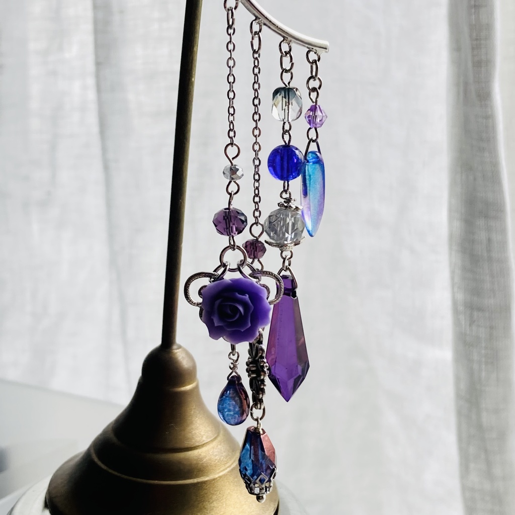 夜の魔術部 紫薔薇 イヤーフック