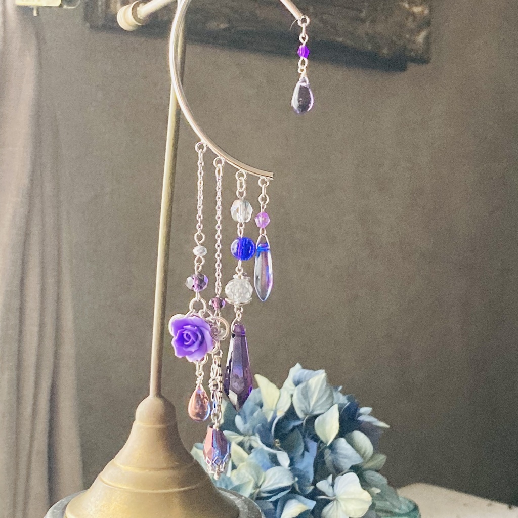 夜の魔術部 紫薔薇 イヤーフック