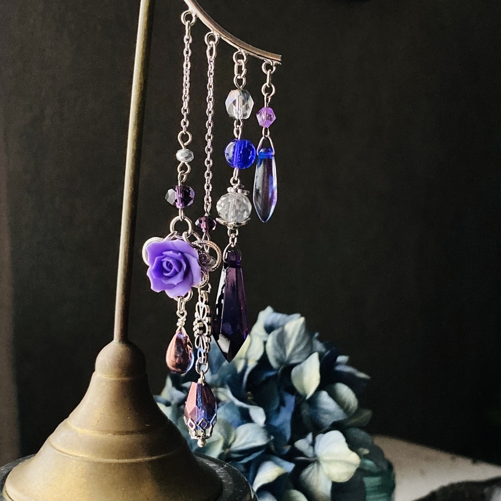 夜の魔術部 紫薔薇 イヤーフック