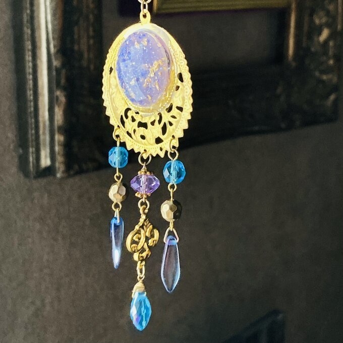 イロアソビ 薄紫×水色 かんざし 現品価格