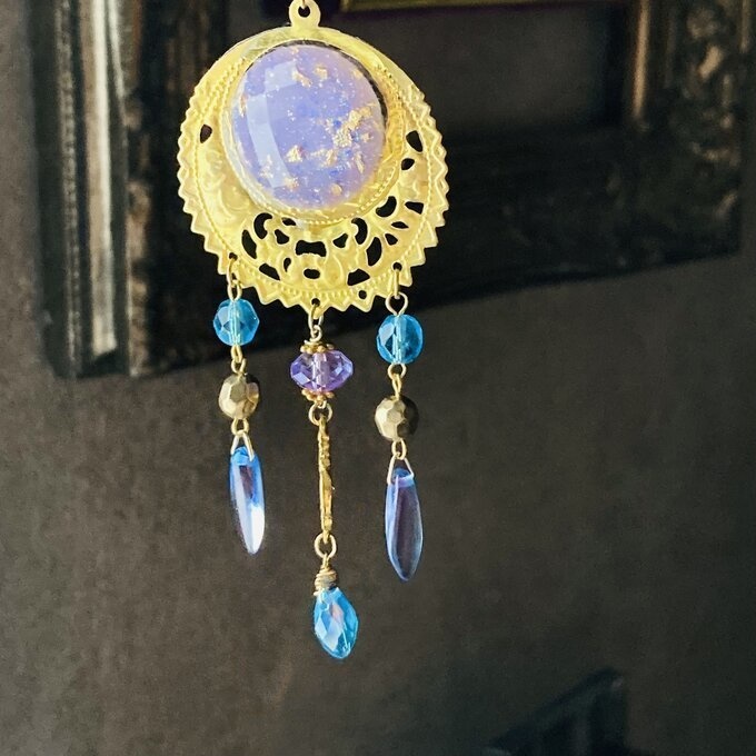 イロアソビ 薄紫×水色 かんざし 現品価格