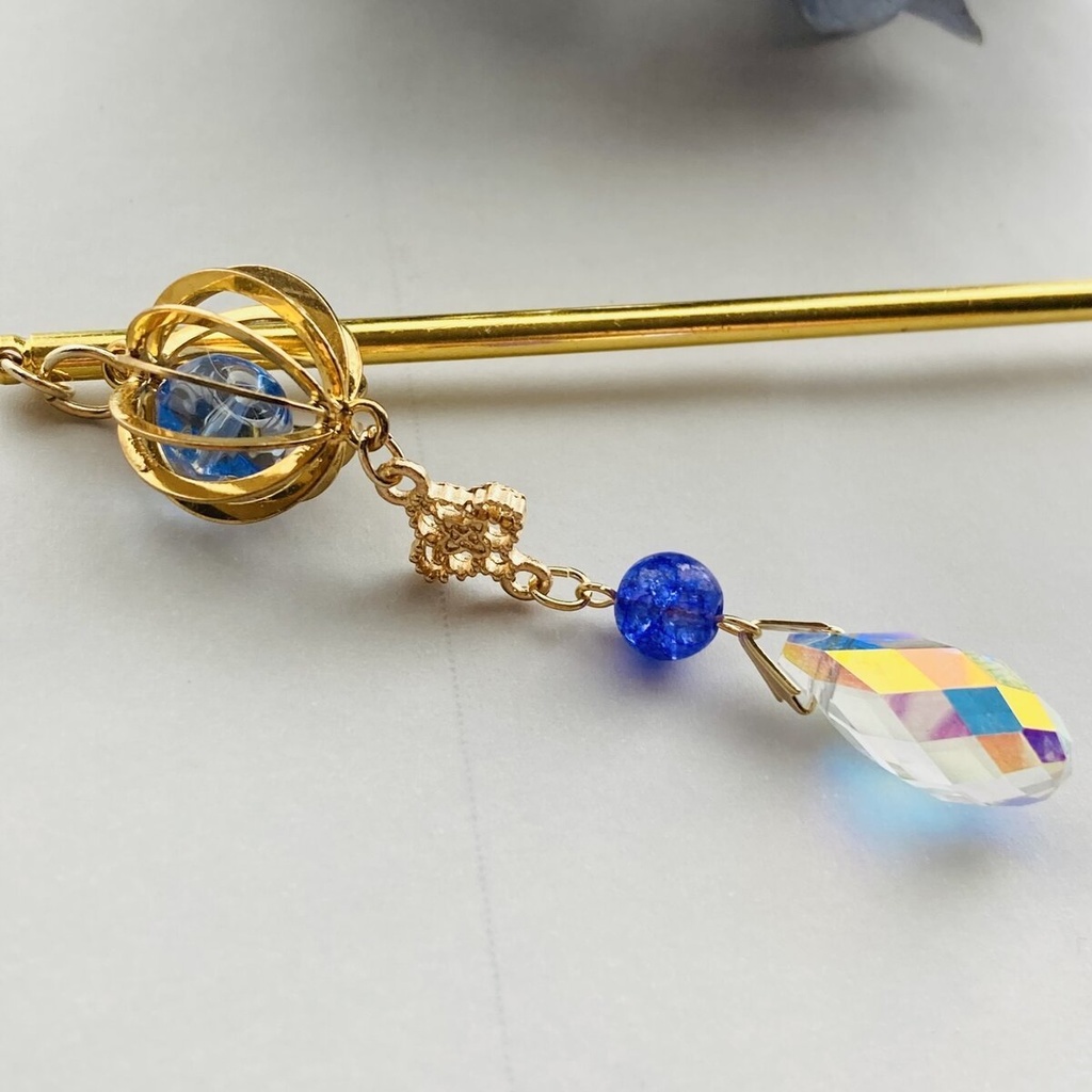 イロアソビ ビーズがコロコロ動きます てまり 簪