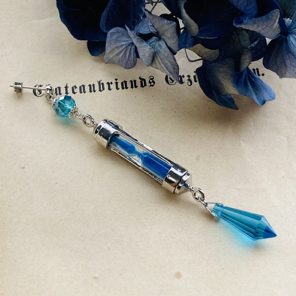 再再販 ヴァニタスの手記 コスプレ 片耳用 砂時計 ピアス シルバーバージョン イヤリング