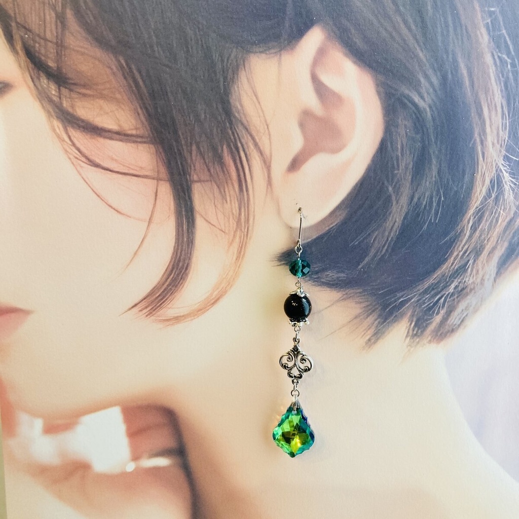 再販 夜の魔術部 鎖に捕らわれた蛇 ピアス イヤリング スリザリン