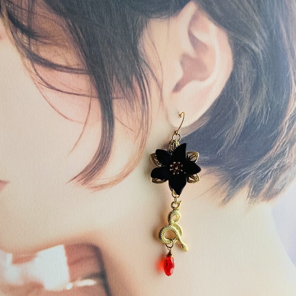 夜の魔術部 エデンの園 禁断のリンゴと蛇の話 ピアス イヤリング