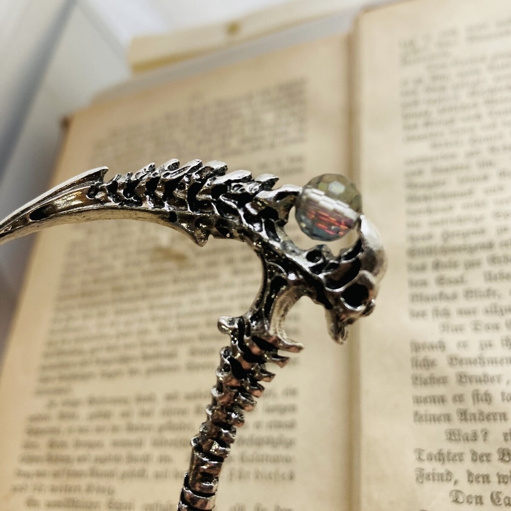 夜の魔術部 死神の鎌 骨デザイン かんざし