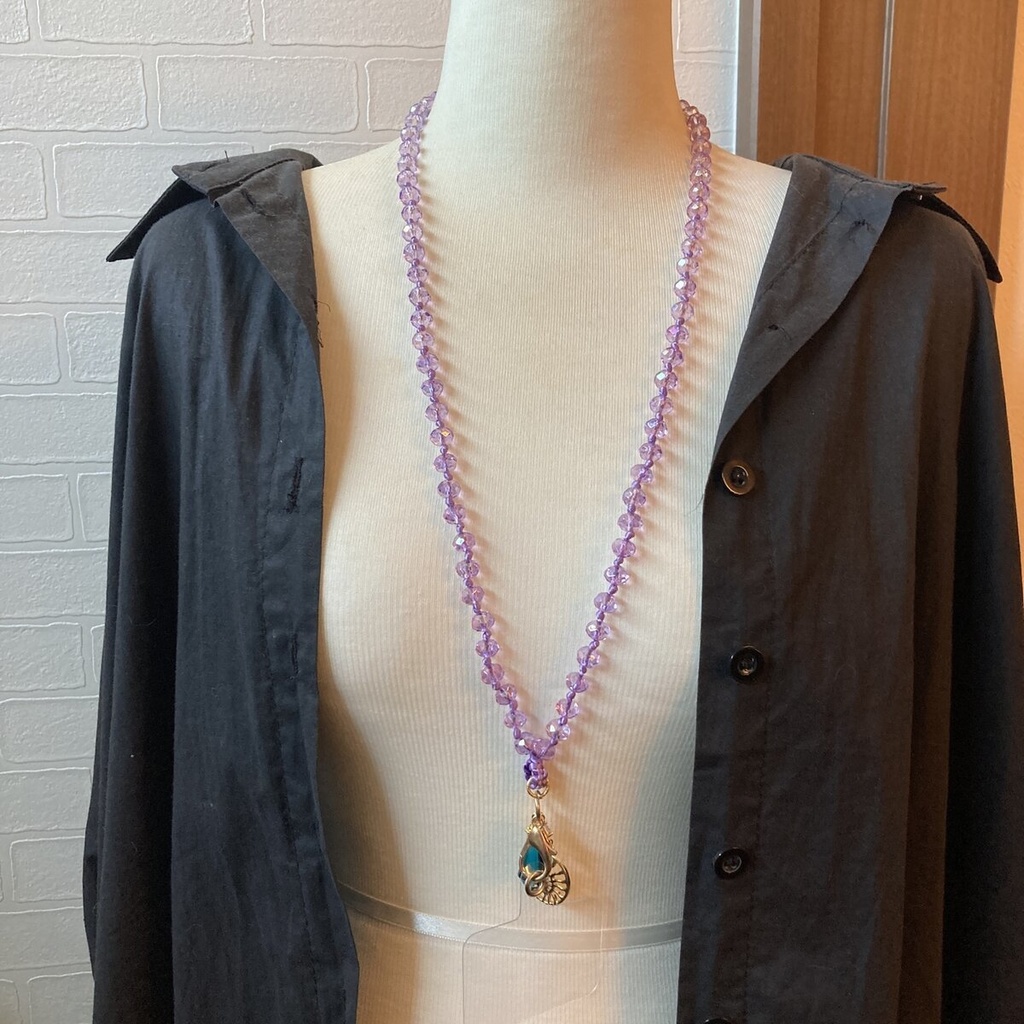 とりあえず現品のみ おまけ付き スマホネックストラップ 紫 巻貝付き