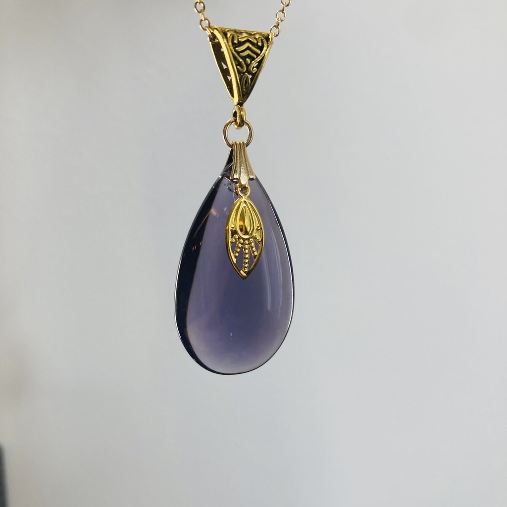 送料無料 再販 イロアソビ 大粒 菫ドロップ ネックレス