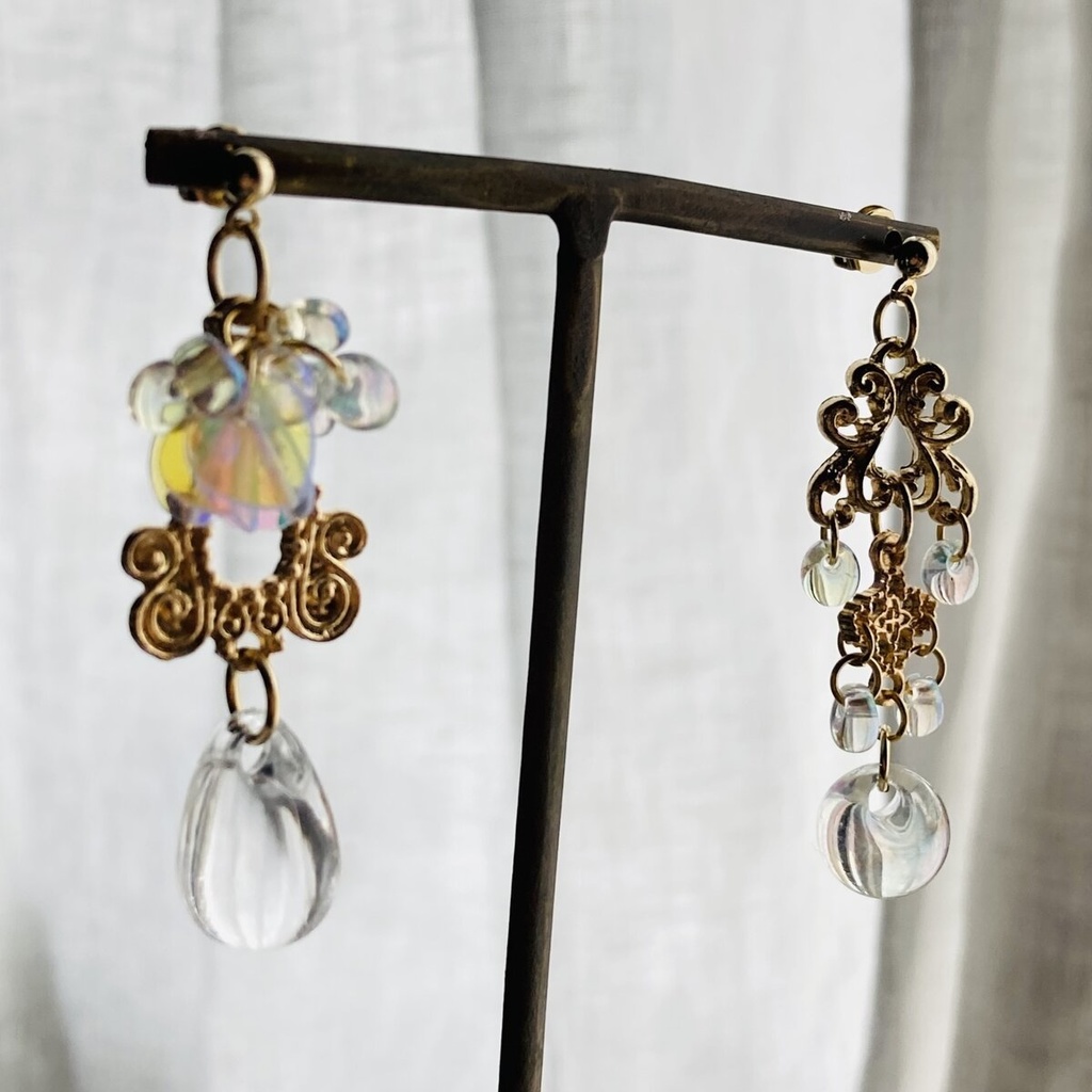 イロアソビ 虹あつめ しゃら泡 ピアス イヤリング