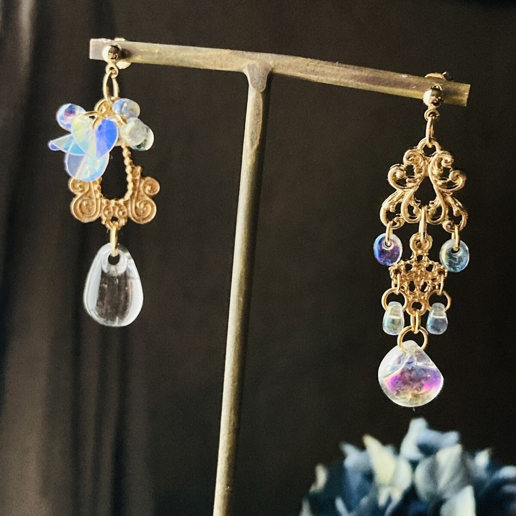 イロアソビ 虹あつめ しゃら泡 ピアス イヤリング