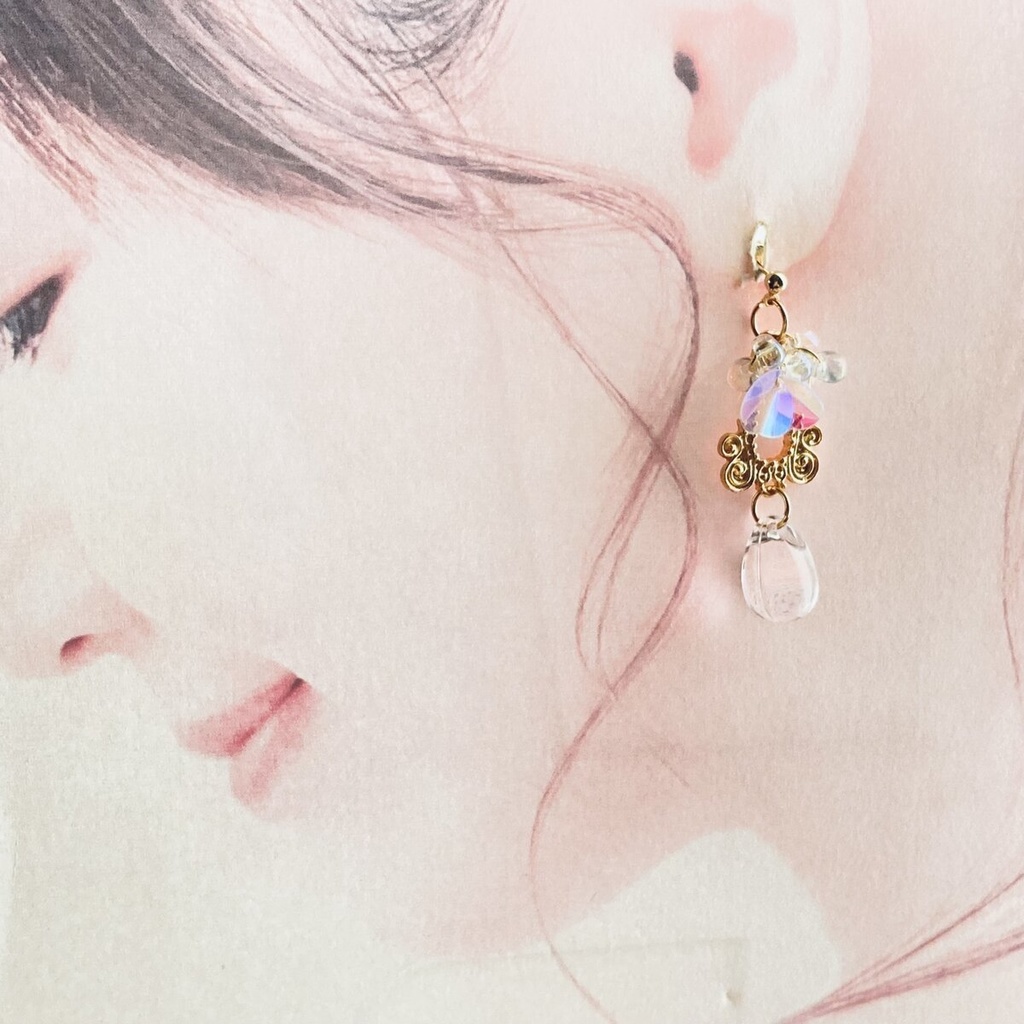 イロアソビ 虹あつめ しゃら泡 ピアス イヤリング