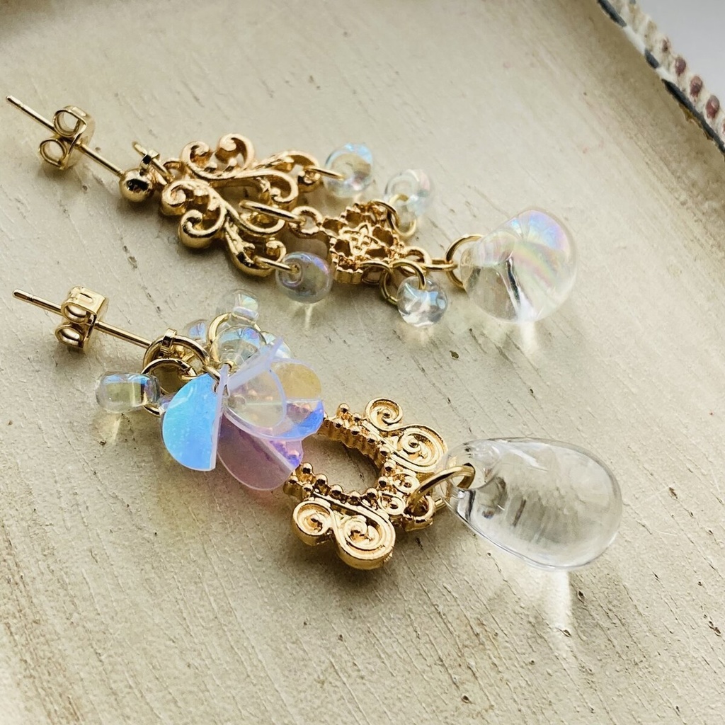 イロアソビ 虹あつめ しゃら泡 ピアス イヤリング