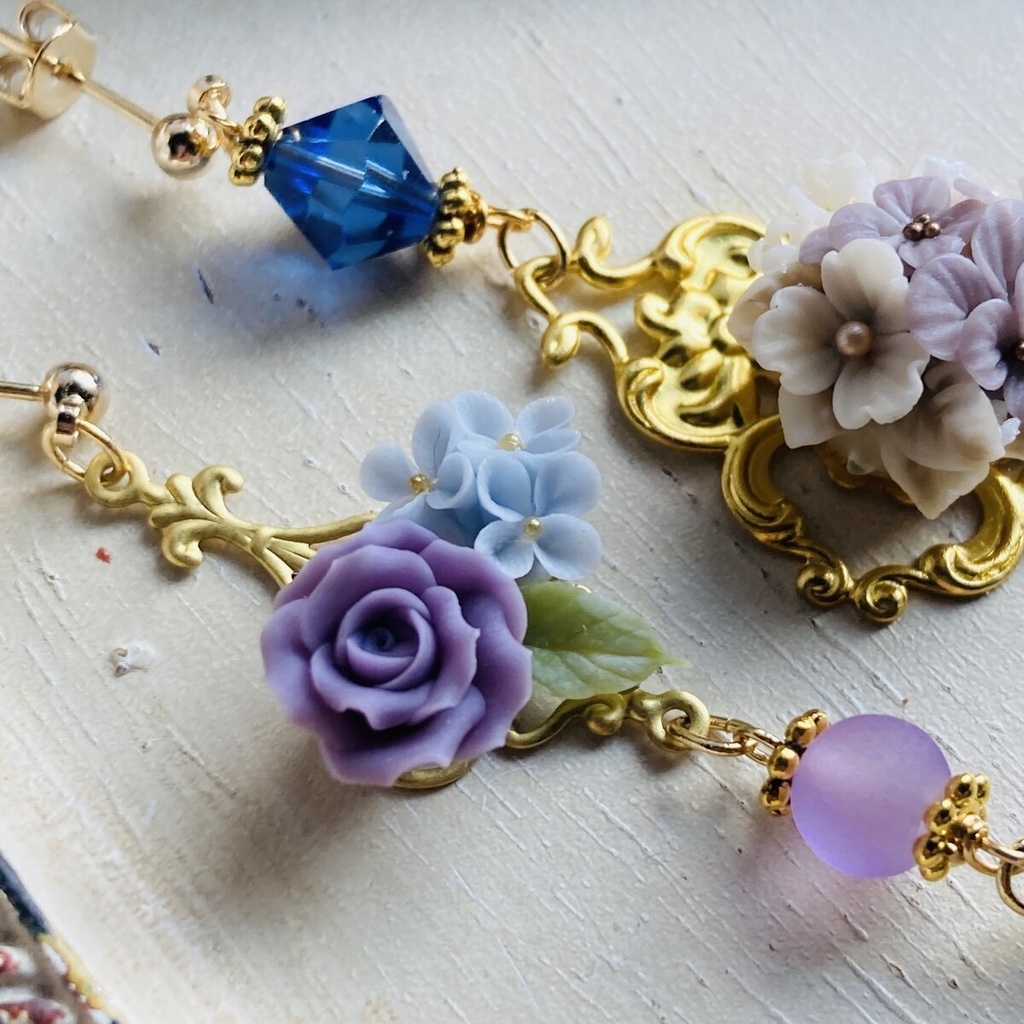 ブルームバースデー アズール 花束と星のピアス イヤリング 深海うつぼ