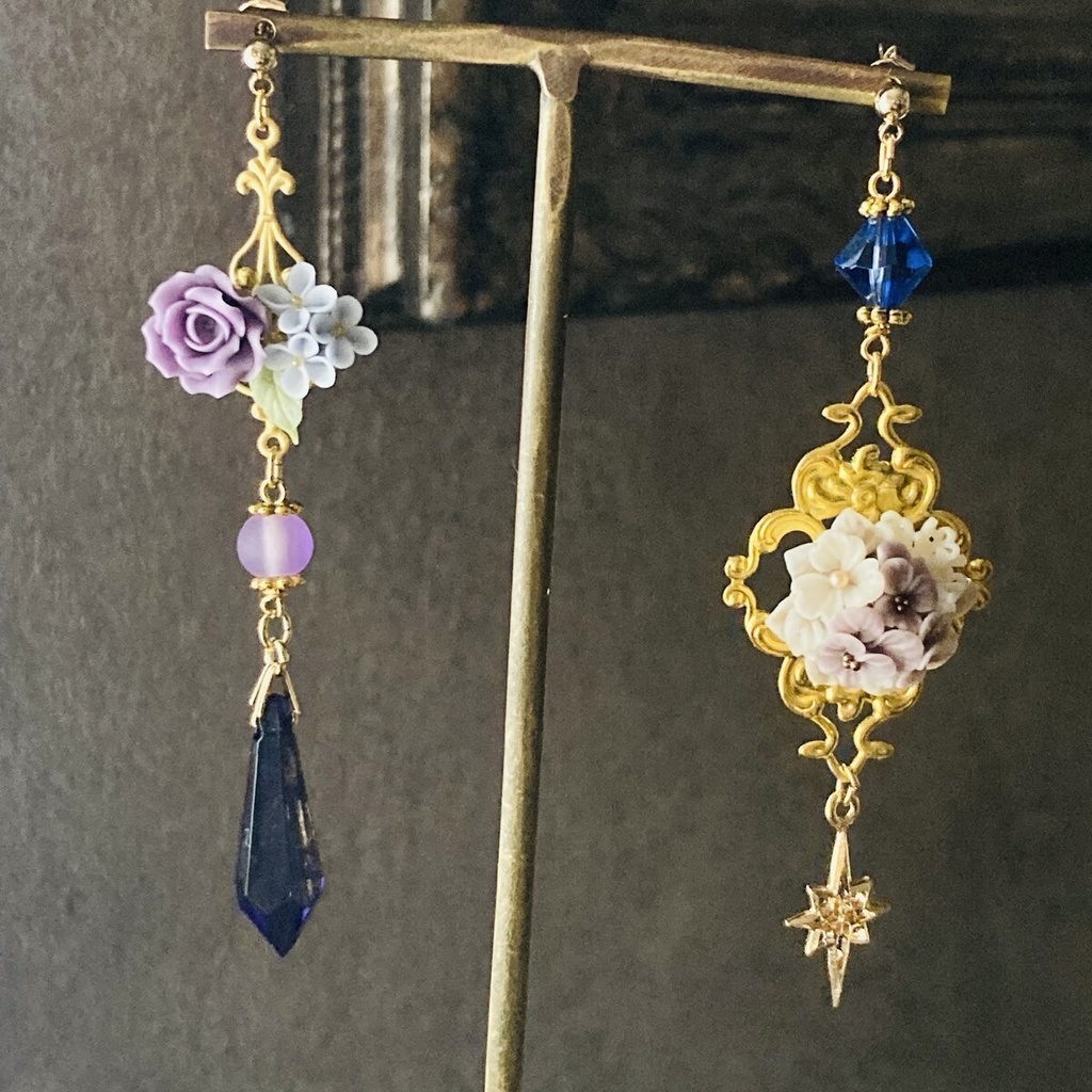ブルームバースデー アズール 花束と星のピアス イヤリング 深海うつぼ