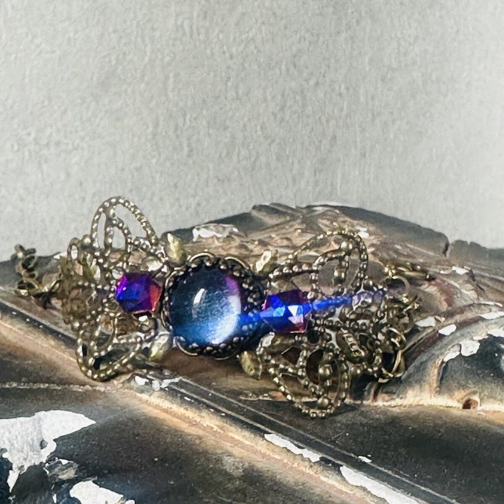 夜の魔術部 大粒 色変化 黄昏のガラス バングル ブレスレット