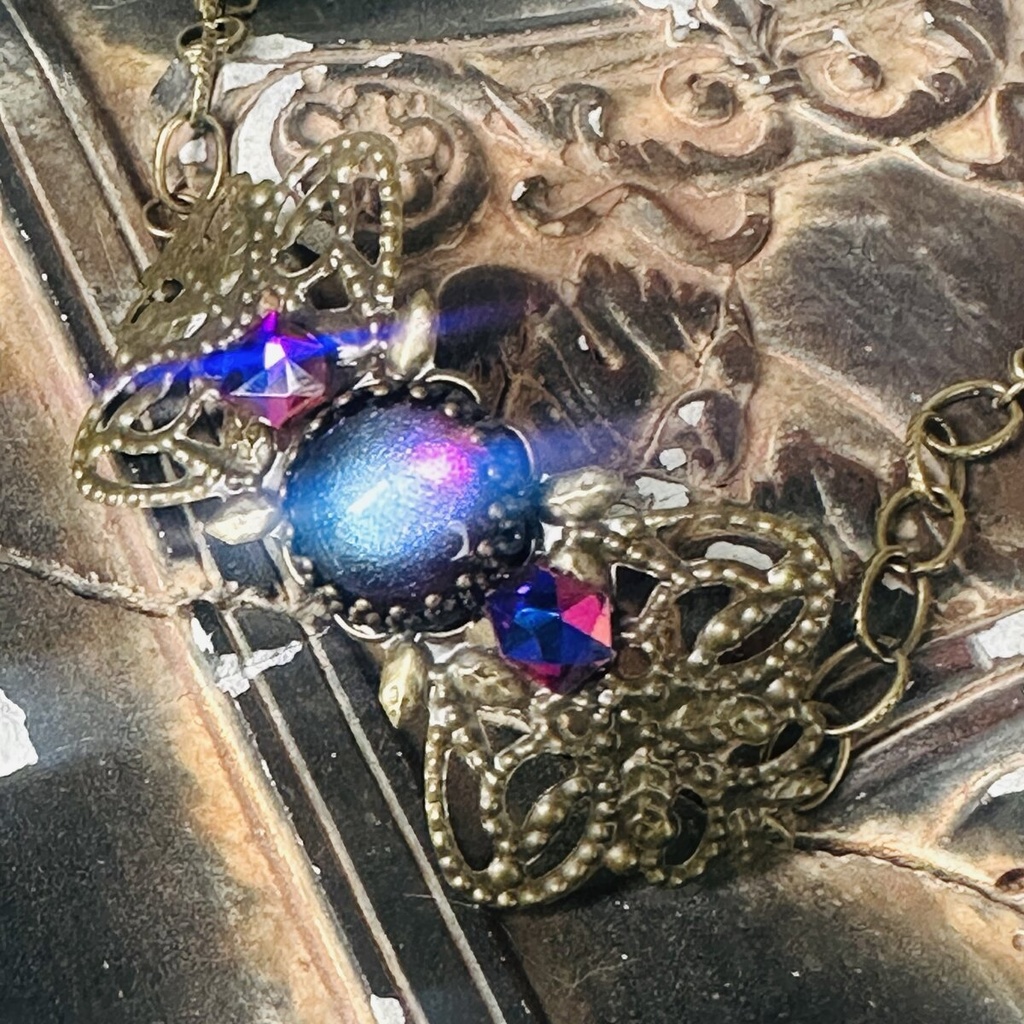 夜の魔術部 大粒 色変化 黄昏のガラス バングル ブレスレット