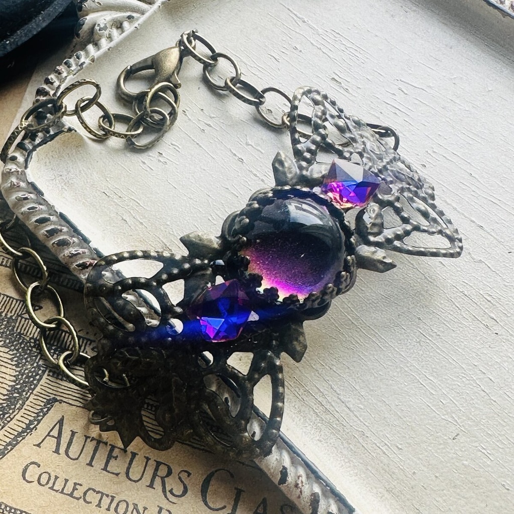 夜の魔術部 大粒 色変化 黄昏のガラス バングル ブレスレット